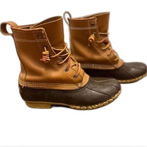 L.L. Bean Brown Duck Boots-women size 7 narrow